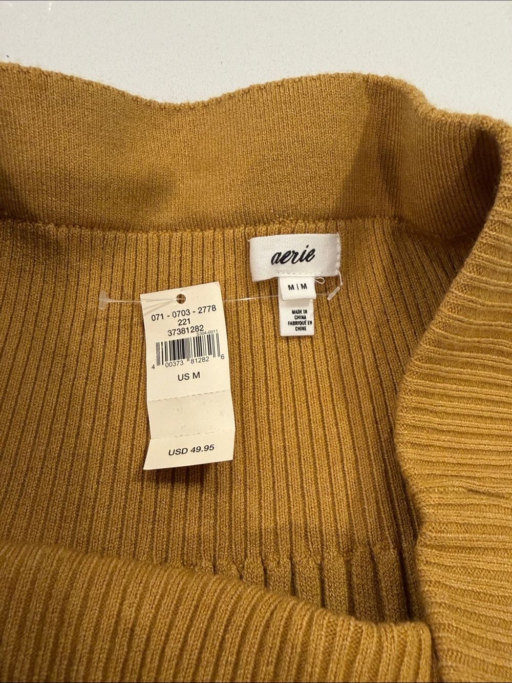 Aerie - Mustard Pleated Knit Skirt - Picture 2 of 3